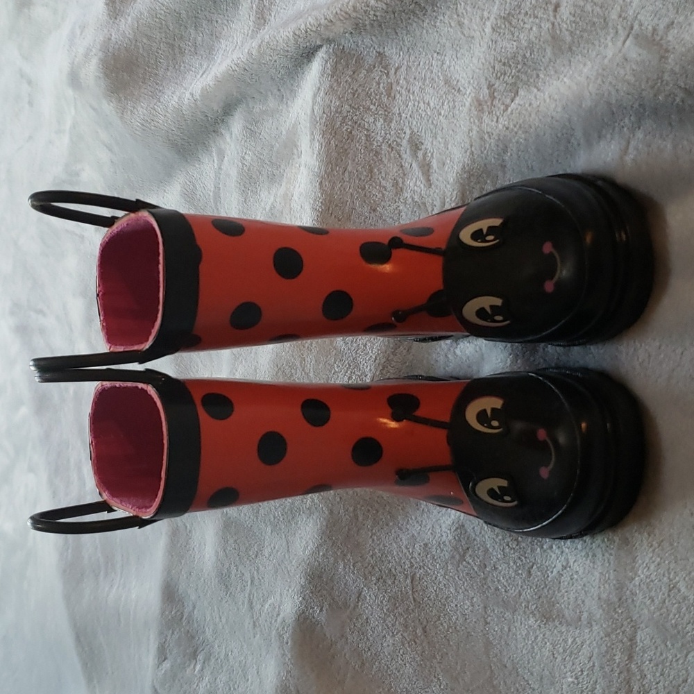 Ladybug rain boots. Toddler size 7/8